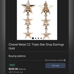 Won’t last long !!!!Show stopper ⭐️ star Chanel earrings!!!
